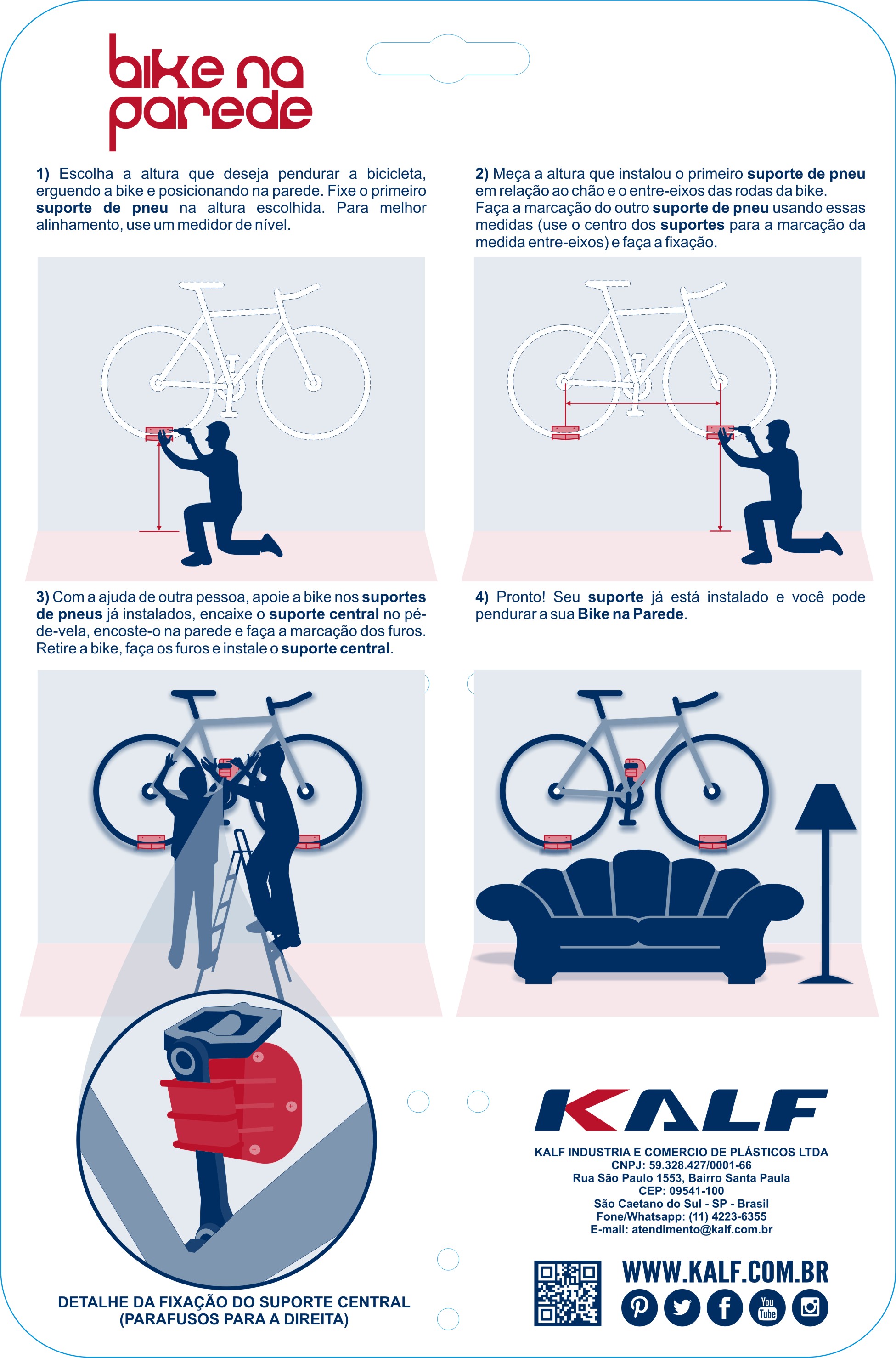 Instruções de Montagem Bike na Parede